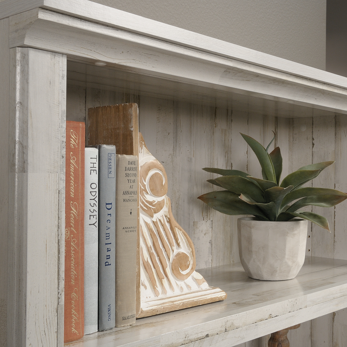Alcott 35.28” 5-Shelf Bookcase with 3 Adjustable Shelves - White Plank
