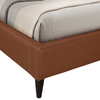 Alix Upholstered Platform Bed in Brown Fabric – King Size | Lit plateforme rembourré Alix en tissu brun - format très grand lit