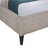 Alix Upholstered Platform Bed in Grey Fabric – King Size  | Lit plateforme rembourré Alix en tissu gris - format très grand lit