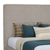 Alix Upholstered Platform Bed in Grey Fabric – Queen Size  | Lit plateforme rembourré Alix en tissu gris - format grand lit