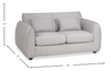 Made in Canada Annex 65” Fabric Loveseat with Accent Pillows - Grey | Causeuse Annex de 65 po fabriquée au Canada en tissu avec coussins décoratifs - grise