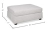 Made in Canada Annex 38” Fabric Ottoman - Grey | Pouf Annex de 38 po fabriqué au Canada en tissu - gris