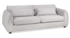 Made in Canada Annex 90” Fabric Sofa with Accent Pillows - Grey | Sofa Annex de 90 po fabriqué au Canada en tissu avec coussins décoratifs - gris