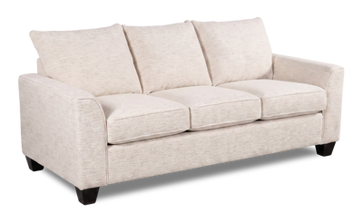 Made in Canada Customizable Sofa Lab Arc 86" Fabric Sofa  – Chenille White | Sofa personnalisable Arc de Sofa Lab de 86 po fabriqué au Canada en tissu - Chenille White