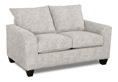 Made in Canada Customizable Sofa Lab Arc  63" Fabric Loveseat – Plush Oyster 