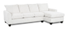 Made in Canada Customizable Sofa Lab Arc Right-Facing Fabric Sofa Chaise  – Teddy Snow | Sofa avec fauteuil long de droite personnalisable Arc de Sofa Lab fabriqué au Canada en tissu - Teddy Snow