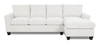 Made in Canada Customizable Sofa Lab Arc Right-Facing Fabric Sofa Chaise  – Teddy Snow | Sofa avec fauteuil long de droite personnalisable Arc de Sofa Lab fabriqué au Canada en tissu - Teddy Snow