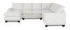 Made in Canada Customizable Sofa Lab Arc 3 Piece Left-Facing Fabric Sectional with Chaise - Teddy Snow | Sofa sectionnel de gauche 3 pièces avec fauteuil long personnalisable Arc de Sofa Lab fabriqué au Canada en tissu - Teddy Snow