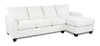 Made in Canada Customizable Sofa Lab Arc Fabric Right-Facing Sofabed Sectional - Teddy Snow | Sofa-lit sectionnel de droite personnalisable Arc de Sofa Lab fabriqué au Canada en tissu - Teddy Snow