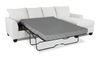Made in Canada Customizable Sofa Lab Arc Fabric Right-Facing Sofabed Sectional - Teddy Snow | Sofa-lit sectionnel de droite personnalisable Arc de Sofa Lab fabriqué au Canada en tissu - Teddy Snow