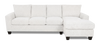Made in Canada Customizable Sofa Lab Arc Fabric Right-Facing Sofabed Sectional - Teddy Snow | Sofa-lit sectionnel de droite personnalisable Arc de Sofa Lab fabriqué au Canada en tissu - Teddy Snow