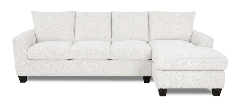 Made in Canada Customizable Sofa Lab Arc Fabric Right-Facing Sofabed Sectional - Teddy Snow