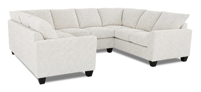 Made in Canada Customizable Sofa Lab Arc U-Shaped Sectional - Teddy Riverrock | Sofa sectionnel en U personnalisable Arc de Sofa Lab fabriqué au Canada en tissu - Teddy Riverrock