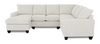 Made in Canada Customizable Sofa Lab Arc 3 Piece Left-Facing Fabric Sectional with Chaise - Teddy Riverrock | Sofa sectionnel de gauche 3 pièces avec fauteuil long personnalisable Arc de Sofa Lab fabriqué au Canada en tissu - Teddy Riverrock
