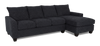 Made in Canada Customizable Sofa Lab Arc Fabric Right-Facing Sofabed Sectional - Teddy Raven | Sofa-lit sectionnel de droite personnalisable Arc de Sofa Lab fabriqué au Canada en tissu - Teddy Raven