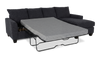 Made in Canada Customizable Sofa Lab Arc Fabric Right-Facing Sofabed Sectional - Teddy Raven | Sofa-lit sectionnel de droite personnalisable Arc de Sofa Lab fabriqué au Canada en tissu - Teddy Raven