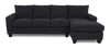Made in Canada Customizable Sofa Lab Arc Fabric Right-Facing Sofabed Sectional - Teddy Raven | Sofa-lit sectionnel de droite personnalisable Arc de Sofa Lab fabriqué au Canada en tissu - Teddy Raven