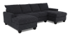 Made in Canada Customizable Sofa Lab Arc Fabric Double Chaise Sectional - Teddy Raven | Sofa sectionnel avec deux fauteuils longs personnalisable Arc de Sofa Lab fabriqué au Canada en tissu - Teddy Raven