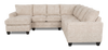 Made in Canada Customizable Sofa Lab Arc 4-Piece Left-Facing Sectional with Chaise - Plush Parchment | Sofa sectionnel de gauche 4 pièces avec fauteuil long personnalisable Arc de Sofa Lab fabriqué au Canada en tissu - Plush Parchment