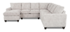 Made in Canada Customizable Sofa Lab Arc 4-Piece Left-Facing Sectional with Chaise - Plush Oyster | Sofa sectionnel de gauche 4 pièces avec fauteuil long personnalisable Arc de Sofa Lab fabriqué au Canada en tissu - Plush Oyster