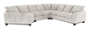 Made in Canada Customizable Sofa Lab Arc 4-Piece Left-Facing Sectional with Cuddler - Plush Oyster | Sofa sectionnel de gauche 4 pièces avec fauteuil enveloppant personnalisable Arc de Sofa Lab fabriqué au Canada en tissu - Plush Oyster