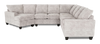 Made in Canada Customizable Sofa Lab Arc 4-Piece Left-Facing Sectional with Cuddler - Plush Oyster | Sofa sectionnel de gauche 4 pièces avec fauteuil enveloppant personnalisable Arc de Sofa Lab fabriqué au Canada en tissu - Plush Oyster