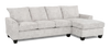 Made in Canada Customizable Sofa Lab Arc Right-Facing Fabric Sofa Chaise  – Plush Oyster | Sofa avec fauteuil long de droite personnalisable Arc de Sofa Lab fabriqué au Canada en tissu - Plush Oyster