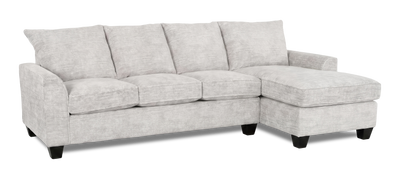 Made in Canada Customizable Sofa Lab Arc Right-Facing Fabric Sofa Chaise  – Plush Oyster | Sofa avec fauteuil long de droite personnalisable Arc de Sofa Lab fabriqué au Canada en tissu - Plush Oyster