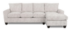Made in Canada Customizable Sofa Lab Arc Right-Facing Fabric Sofa Chaise  – Plush Oyster | Sofa avec fauteuil long de droite personnalisable Arc de Sofa Lab fabriqué au Canada en tissu - Plush Oyster