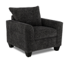 Made in Canada Customizable Sofa Lab Arc 40" Fabric Chair – Plush Charcoal | Fauteuil personnalisable Roll de Sofa Lab de 40 po fabriqué au Canada en tissu - Plush Charcoal