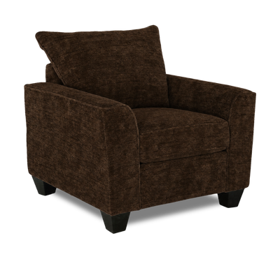 Made in Canada Customizable Sofa Lab Arc 40" Fabric Chair – Plush Chocolate | Fauteuil personnalisable Roll de Sofa Lab de 40 po fabriqué au Canada en tissu - Plush Chocolate