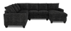 Made in Canada Customizable Sofa Lab Arc 3 Piece Right-Facing Fabric Sectional with Chaise – Plush Charcoal | Sofa sectionnel de droite 3 pièces avec fauteuil long personnalisable Arc de Sofa Lab fabriqué au Canada en tissu - Plush Charcoal