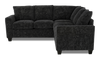 Made in Canada Customizable Sofa Lab Arc 2-Piece Fabric Sectional - Plush Charcoal | Sofa sectionnel 2 pièces personnalisable Arc de Sofa Lab fabriqué au Canada en tissu - Plush Charcoal