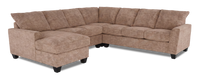 Made in Canada Customizable Sofa Lab Arc 4-Piece Left-Facing Sectional with Chaise - Chenille Praline 