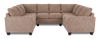 Made in Canada Customizable Sofa Lab Arc U-Shaped Sectional - Chenille Praline | Sofa sectionnel en U personnalisable Arc de Sofa Lab fabriqué au Canada en tissu - Chenille Praline