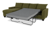 Made in Canada Customizable Sofa Lab Arc Fabric Left-Facing Sofabed Sectional - Chenille Moss | Sofa-lit sectionnel de gauche personnalisable Arc de Sofa Lab fabriqué au Canada en tissu - Chenille Moss