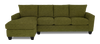 Made in Canada Customizable Sofa Lab Arc Fabric Left-Facing Sofabed Sectional - Chenille Moss | Sofa-lit sectionnel de gauche personnalisable Arc de Sofa Lab fabriqué au Canada en tissu - Chenille Moss