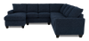 Made in Canada Customizable Sofa Lab Arc 4-Piece Left-Facing Sectional with Chaise - Chenille Pacific | Sofa sectionnel de gauche 4 pièces avec fauteuil long personnalisable Arc de Sofa Lab fabriqué au Canada en tissu - Chenille Pacific