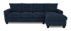 Made in Canada Customizable Sofa Lab Arc Fabric Right-Facing Sofabed Sectional - Chenille Pacific | Sofa-lit sectionnel de droite personnalisable Arc de Sofa Lab fabriqué au Canada en tissu - Chenille Pacific