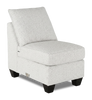 Made in Canada Customizable Sofa Lab Arc 46" Fabric Armless Chair – Teddy Snow | Fauteuil sans accoudoirs personnalisable Curve de Sofa Lab de 24 po fabriqué au Canada en tissu  - Teddy Snow