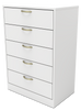Arlo Bedroom Chest of Drawers, 5-Drawer, 23.6"W x 36.2"H, Made in Canada - White | Commode verticale Arlo de 23,6 po (L) x 36,2 po (H) à 5 tiroirs pour la chambre à coucher, fabriquée au Canada - blanche