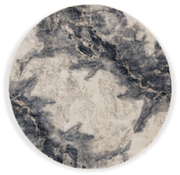 Asel Blue Round Area Rug – 7’ x 7’