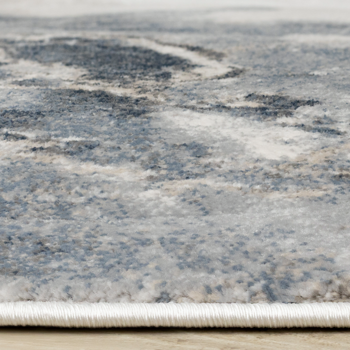 Asel Blue Round Area Rug – 7’ x 7’