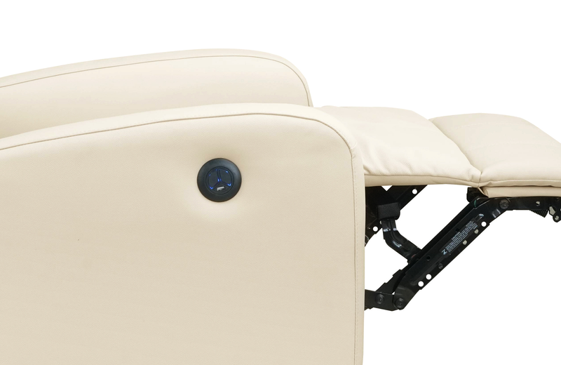 Asher 31.5\" Genuine Leather Power Reclining Chair – Beige