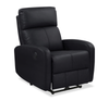 Asher 31.5" Genuine Leather Power Reclining Chair – Black | Fauteuil à inclinaison électrique Asher de 31.5 po en cuir véritable - noir