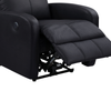 Asher 31.5" Genuine Leather Power Reclining Chair – Black | Fauteuil à inclinaison électrique Asher de 31.5 po en cuir véritable - noir
