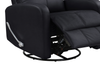 Asher 31.5" Genuine Leather Swivel Glider Reclining Chair – Black | Fauteuil pivotant, coulissant et inclinable Asher de 31.5 po en cuir véritable - noir