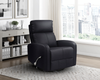 Asher 31.5" Genuine Leather Swivel Glider Reclining Chair – Black | Fauteuil pivotant, coulissant et inclinable Asher de 31.5 po en cuir véritable - noir