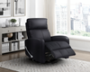 Asher 31.5" Genuine Leather Swivel Glider Reclining Chair – Black | Fauteuil pivotant, coulissant et inclinable Asher de 31.5 po en cuir véritable - noir