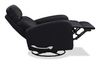Asher 31.5" Genuine Leather Swivel Glider Reclining Chair – Black | Fauteuil pivotant, coulissant et inclinable Asher de 31.5 po en cuir véritable - noir
